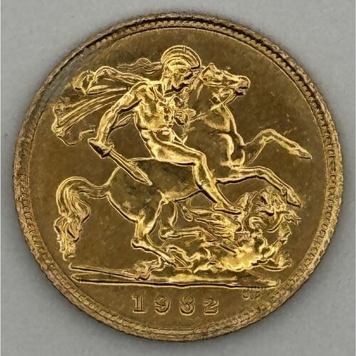 1982 QE11 gold half sovereign
