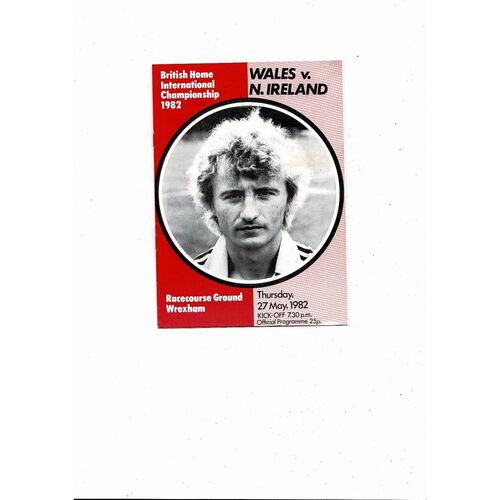 1982 Wales v Northern Ireland British Championship Football Programme @ Wrexham