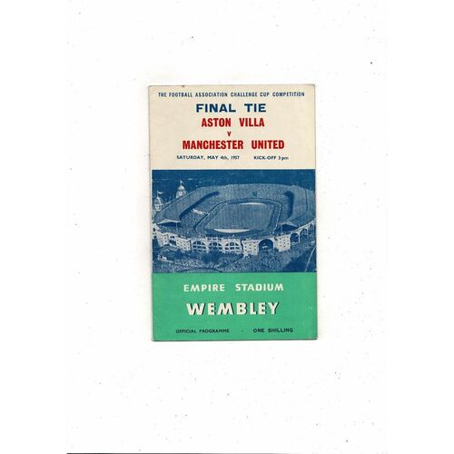 1957 Aston Villa v Manchester United FA Cup Final Football Programme