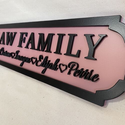 Personalised Family Name Street Sign – Decorative Indoor Home Plaque