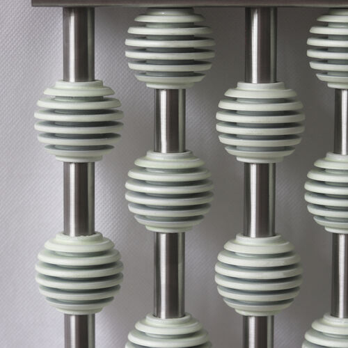 Aeon Abacus Designer radiators with bespoke RAL globes