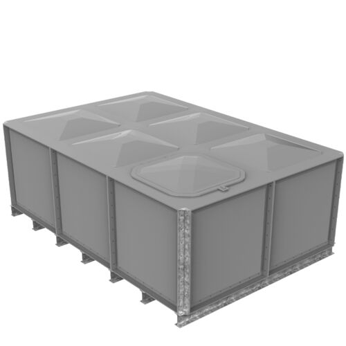 PW.3X2X1.IFB.AG - 6000 LITRE SECTIONAL WATER TANK, INTERNALLY FLANGED BASE (IFB)