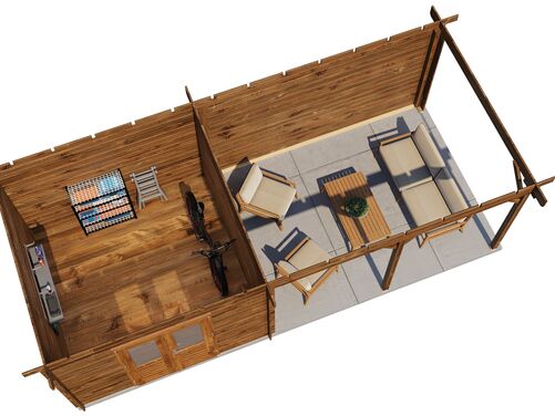 300cm x 300cm + 400cm Veranda