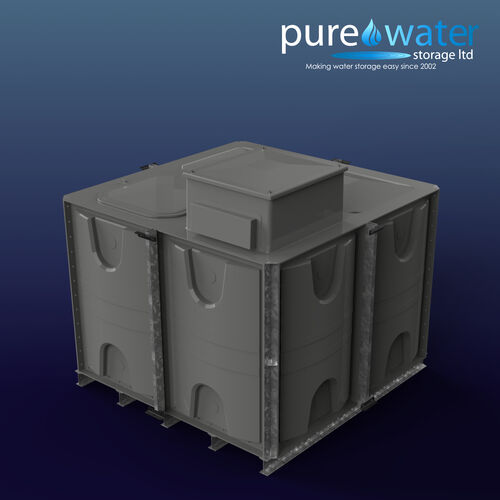PW.2X2X1.5.IFB.AB - 6000 LITRE SECTIONAL WATER TANK, INTERNALLY FLANGED BASE (IFB) C/W FVH