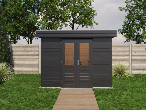 3.0mtr x 3.0mtr 28mm walled Flat Roof Cabin