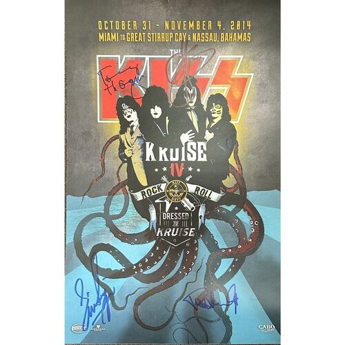 KISS Band Signed Concert Poster