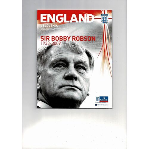 2009 England v Slovenia Football Programme