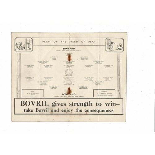 1936 England v Scotland International Original Football Programme