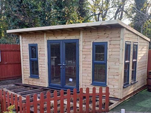 #PVC085 16x10 Pent Summer House