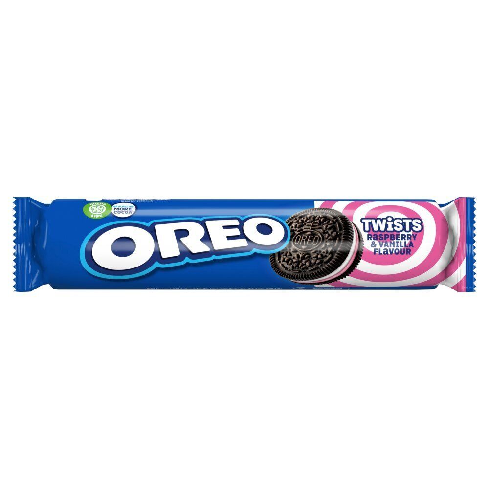 Oreo Twist Vanilla & Raspberry Sandwich Biscuits