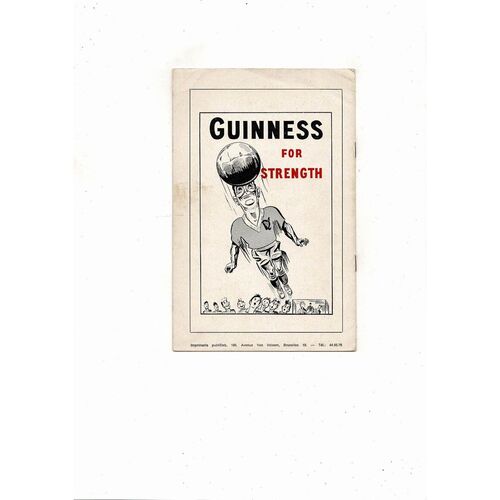 1967 Belgium v Netherlands International Friendly Football Programme