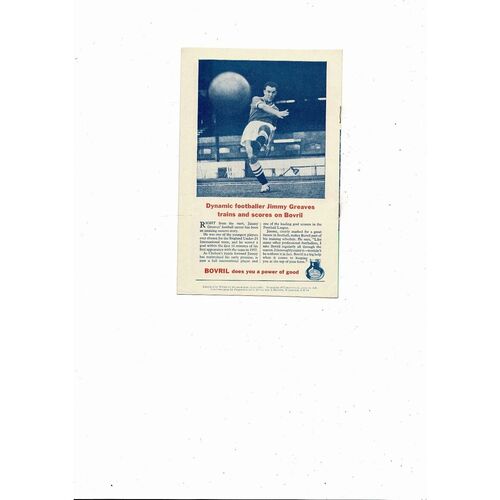 1961 England v Wales Schools International Football Programme