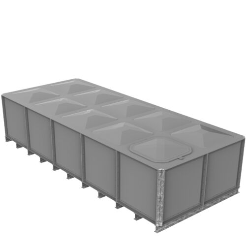 PW.5X2X1.IFB.AG - 10,000 LITRE SECTIONAL WATER TANK, INTERNALLY FLANGED BASE (IFB)