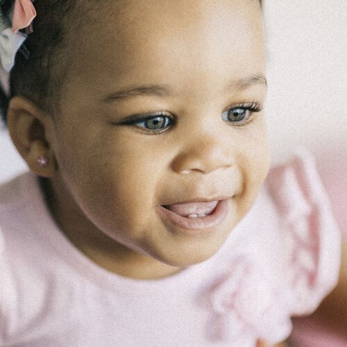 Silver Birthstone Stud Earrings