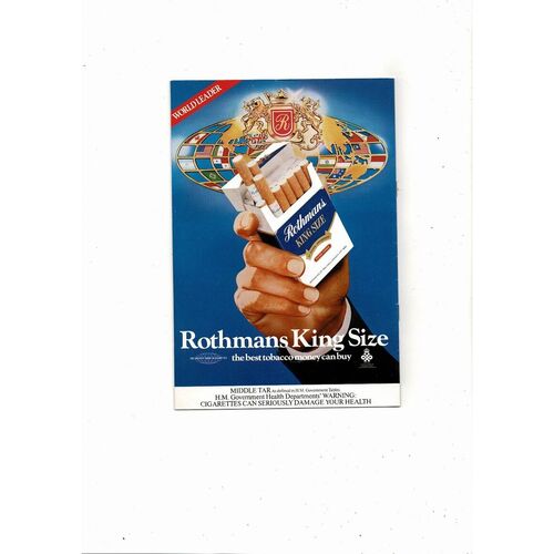 1980 England v Northern Ireland Football Programme