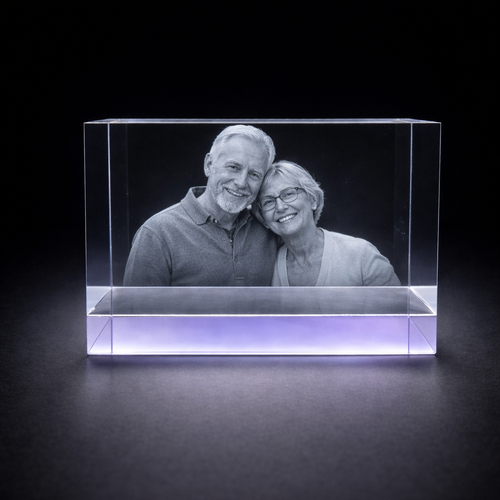 Duloch 3D Crystal Block – Lilac Base 150×80×80mm