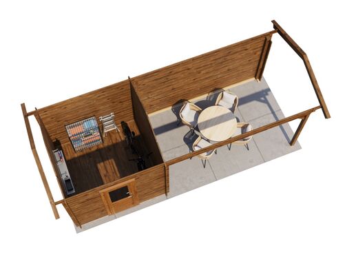 250cm x 250cm + 400cm Veranda