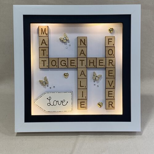 Family Name Scrabble Word Art