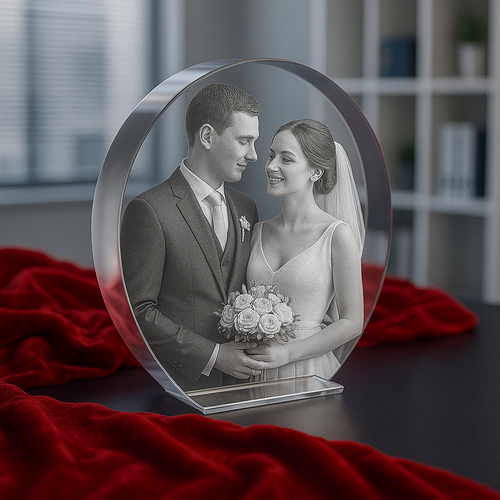 The 3D Harris 100x100x40mm Pure Crystal Circle