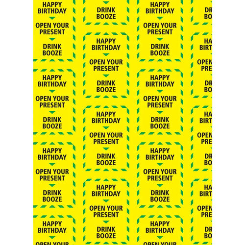 Funny Gift Wrap - Drink Booze
