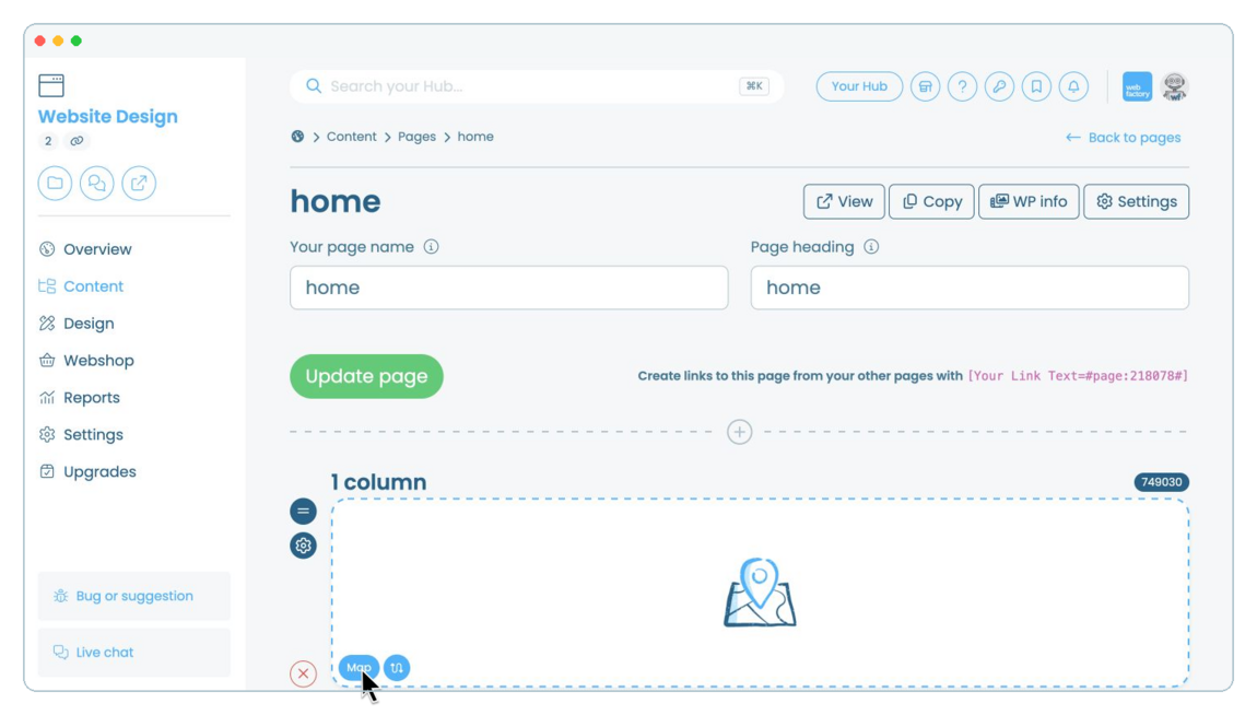 How to add a map to a website page | Webfactory Support | Webfactory