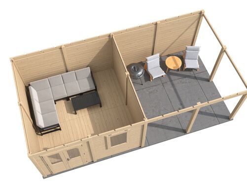 388cm x 388cm + 400cm Veranda