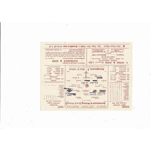 1956/57 Bexleyheath & Welling v Sittingbourne Kent League Football Programme