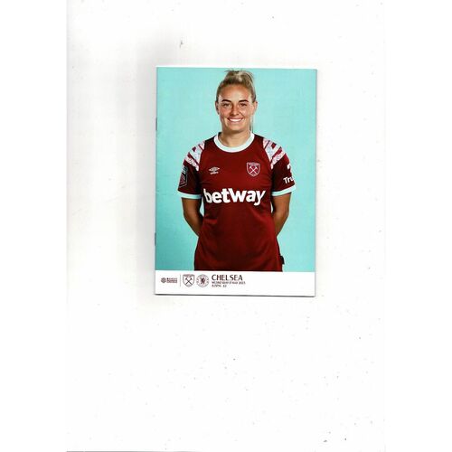 2022/23 West Ham United v Chelsea Womens Super League Football Programme