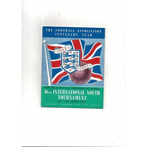 1963 16th International Youth Tournament Football Programme @ Wembley