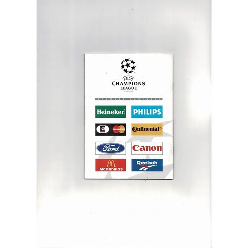 Borussia Dortmund v Steaua Bucharest UEFA Champions League Football Programme 1995/96