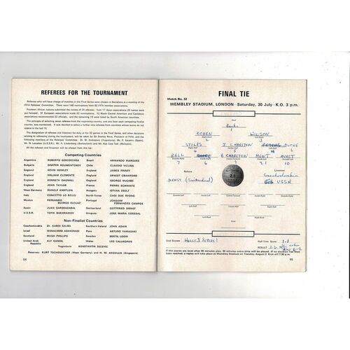 1966 World Cup Official Tournament Brochure