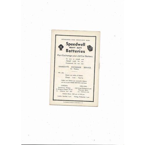 1955/56 Brentford v Torquay United Football Programme