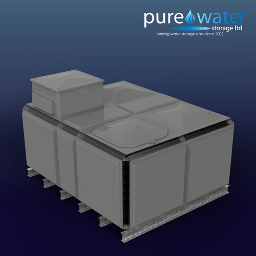 PW.2.5X2X1.TIF.AB - 6552 LITRE SECTIONAL WATER TANK, TOTALLY INTERNALLY FLANGED (TIF) C/W FVH