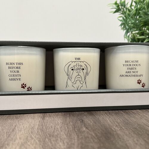 Trio Of Dog Candles