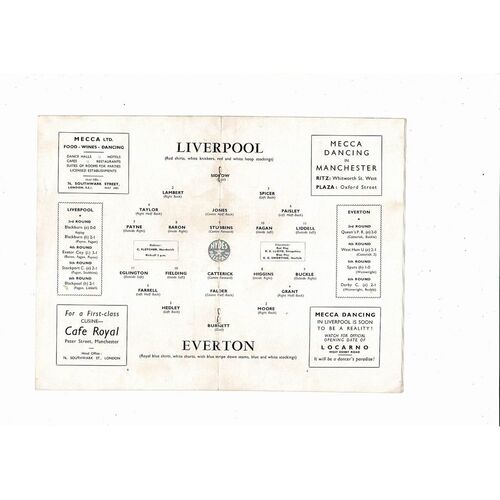 1950 Everton v Liverpool FA Cup Semi Final Football Programme