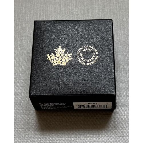 2017 pure silver 1oz gold plated ‘Great seal of Canada’ proof coin
