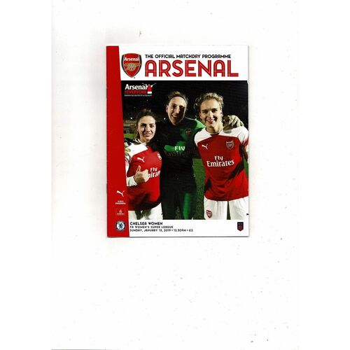 2018/19 Arsenal v Chelsea Womens Super League Football Programme