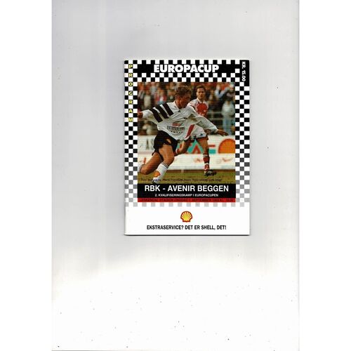 Rosenborg v Avenir Beggen European Cup Football Programme 1993/94