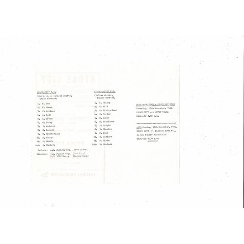 Stoke City v Leeds United Central League Football Programme 1982/83