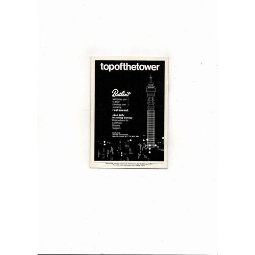 Chelsea v Real Madrid Friendly Programme 1966/67