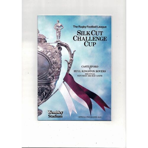 1986 Castleford v Hull Kingston Rovers Rugby League Challenge Cup Final Programme