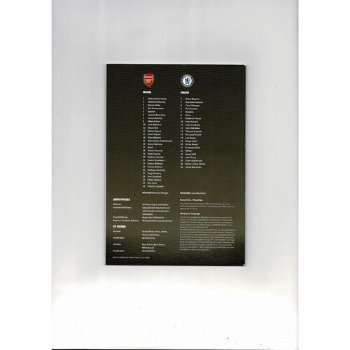 2015 Arsenal v Chelsea Charity Shield Football Programme