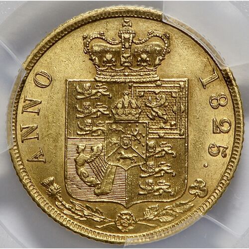 Rare 1825 King George 1111 gold half sovereign