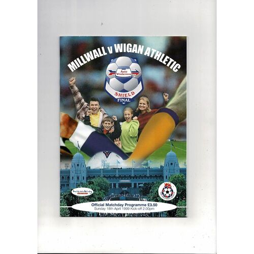 1999 Millwall v Wigan Athletic AWS Final Football Programme
