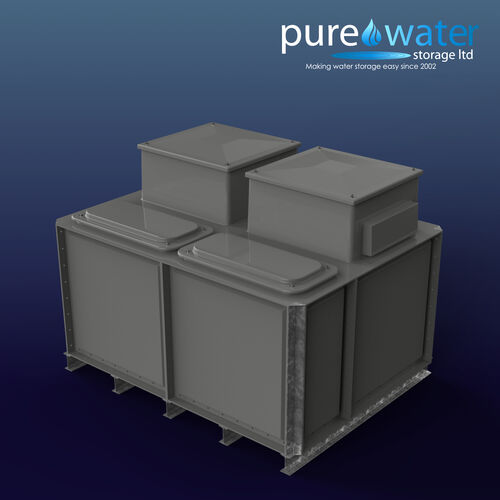 PW.2X1.5X1.IFB.DIV.AB(1+1) - 3000 LITRE DIVIDED SECTIONAL WATER TANK, INTERNALLY FLANGED BASE (IFB) C/W FVH