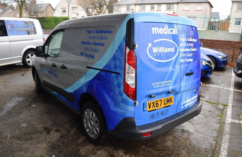 Business van with brand new wrap installation