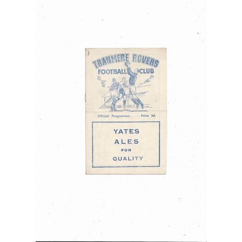 1954/55 Tranmere Rovers v Hartlepool United Football Programme