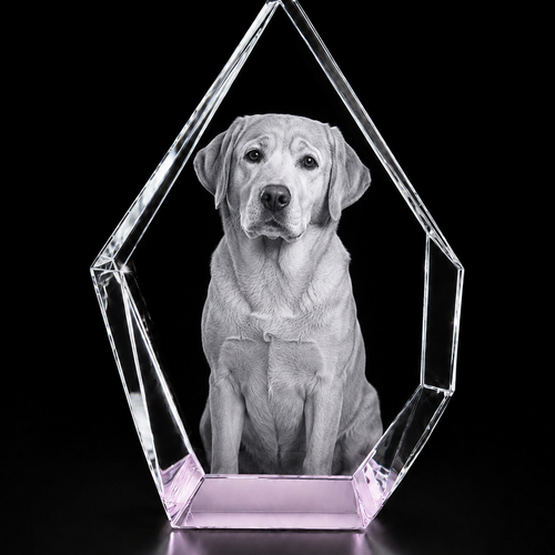 Personalised 3D Pink Crystal Iceberg – UK Exclusive