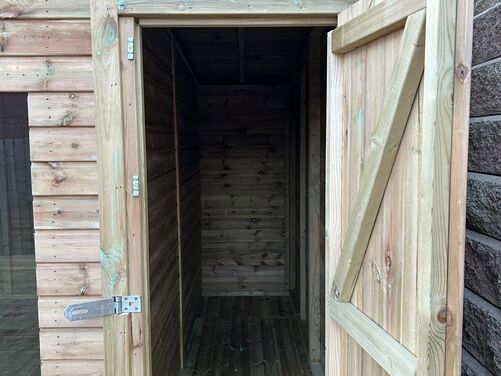 12x10 Pent Summer House Combi