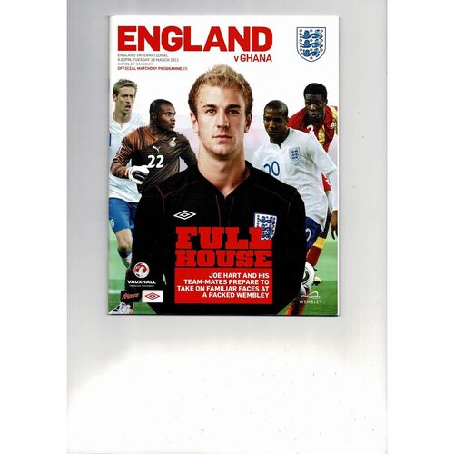 2011 England v Ghana Football Programme
